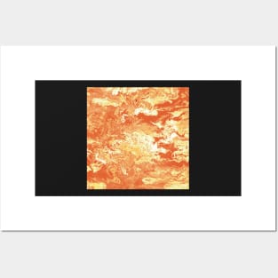 Orange Marmalade Lava Swirls -Paint Pour/ Fluid Art - Unique and Vibrant Abstract Acrylic Paintings for Art Prints, Canvas Prints, Wall Art, Mugs, Leggings, Phone Cases, Tapestries and More Posters and Art